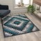 Flash Furniture Turquoise 4' x 5' Diamond Patterned Area Rug OKR-RG1106-45-TQ-GG - alternate 6